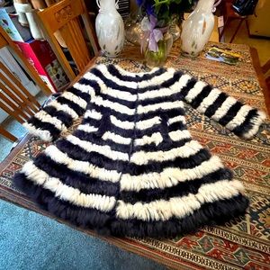 LAST CHANCE   Knitted sheared beaver coat/jacket Size 40 euro